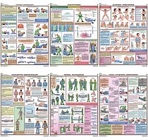 Плакаты по охране труда ГАСЗНАК ГАС-П6-Реан Оказание первой помощи пострадавшим 6 л. А2 (Бумага)